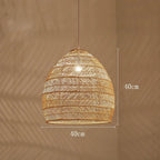 Hand Knitted Rattan Pendant Lamp Suspension Chandelier Ceiling Hanging Light Luminaire Loft Living Dining Room Home Decor
