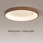 Moderm Wood Grain LED Ceiling Light Nordic Iron Ultra-Thin round Lamp 30/40/50M for Living Room Bedroom Study Home Decorat Lamp