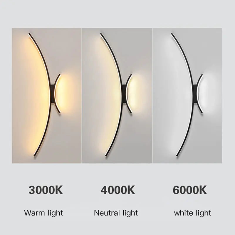 LED Wall Lamp Modern Minimalist Linear Wall Sconce Designer for Bedroom Living Room Hallway Kitchen Home Accent Wall Decor