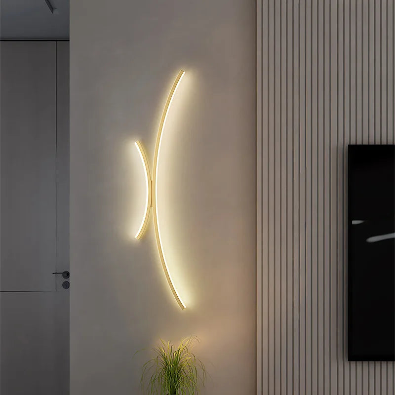 LED Wall Lamp Modern Minimalist Linear Wall Sconce Designer for Bedroom Living Room Hallway Kitchen Home Accent Wall Decor