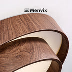 Nordic Walnut Wood LED Ceiling Chandelier for Living Dining Room Balcony Bedroom Lamp Home Decor Indoor Lighting Fixture