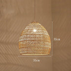 Hand Knitted Rattan Pendant Lamp Suspension Chandelier Ceiling Hanging Light Luminaire Loft Living Dining Room Home Decor