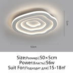 Modern White LED Ceiling Light with Remote Control - Dimmable Surface Mounted for Living Room Bedroom Kitchen Smart Home Lightin