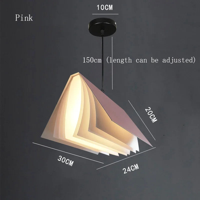 Novelty Pendant Lights Book Decoration Hanging Lampsstudy Room Library Minimalist Staircase Lights for Bookstore Decoration