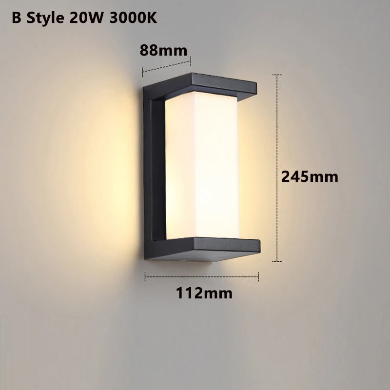 Led Outdoor Wall Light Waterproof IP65 Motion Sensor Outdoor Lighting Porch Lights Balcony Garden Lights Wall Lamp AC85-265V
