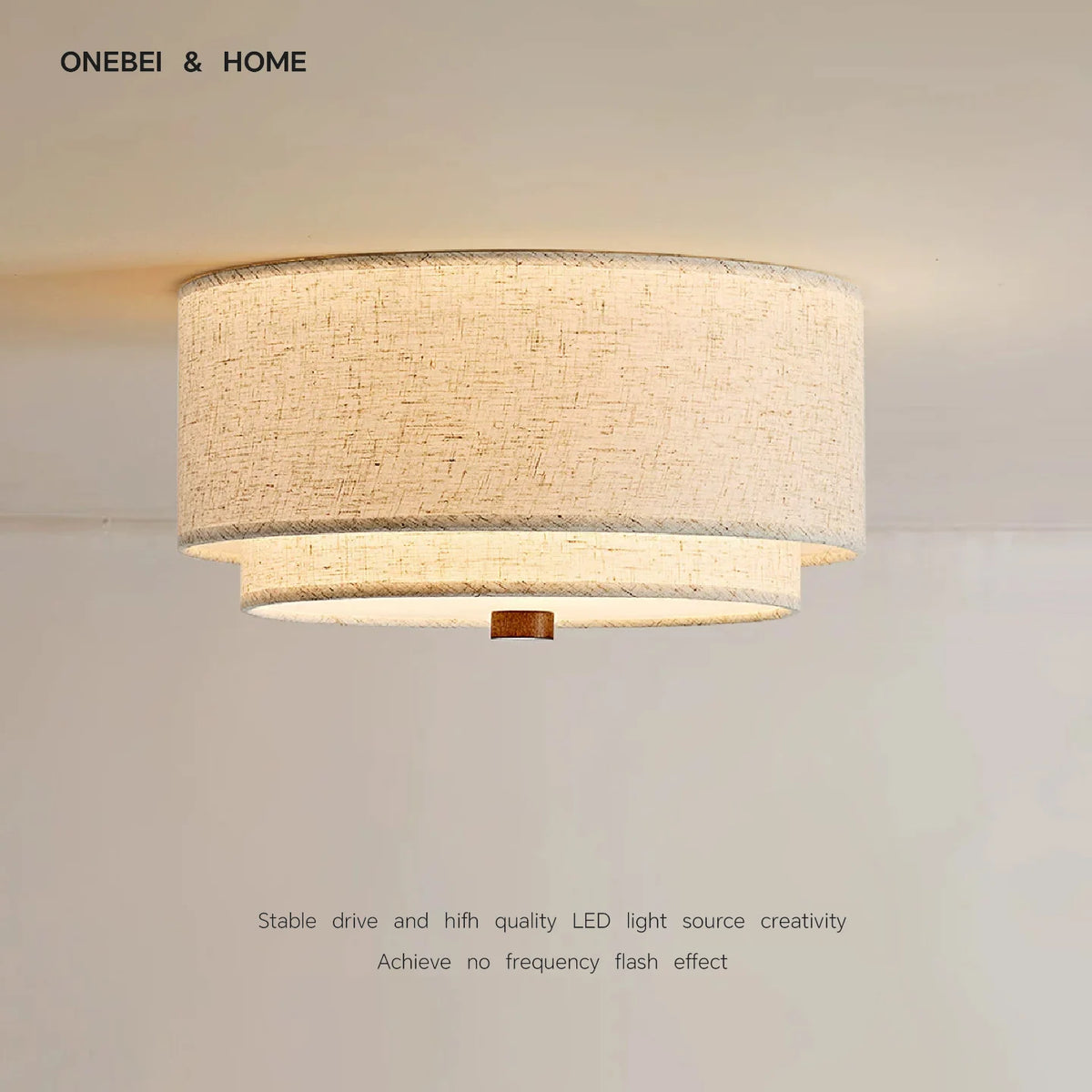 American Style Retro Fabric Ceiling Light Living Room Dining Room Bedroom Corridor Ceiling Light Decoration Home LED Lighting