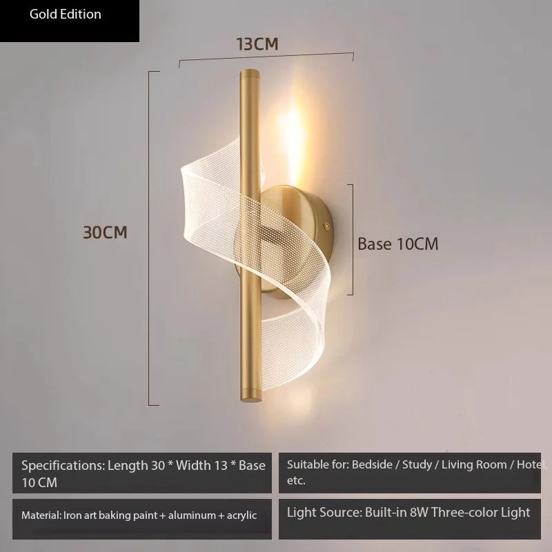 LED Nordic Wall Light Modern Minimalist Creativity Déco Chambre for Staircase Corridor Living Room Bedhead Luminaire Murale