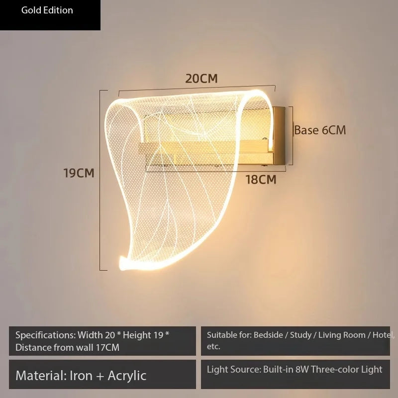 LED Nordic Wall Light Modern Minimalist Creativity Déco Chambre for Staircase Corridor Living Room Bedhead Luminaire Murale