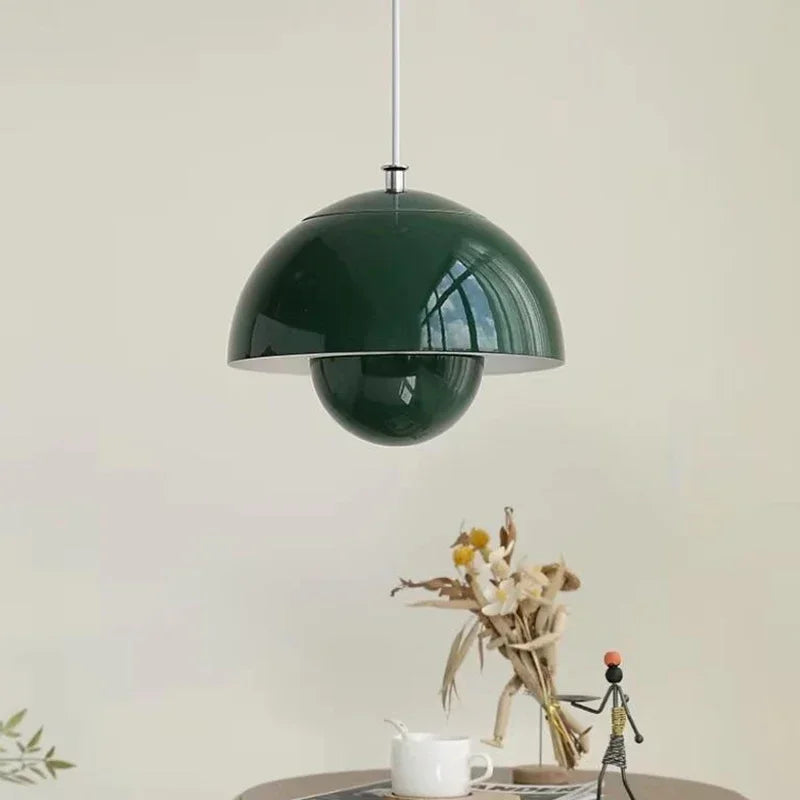 Modern Nordic Danish Designer LED Pendant Light Flower Bud Decor Art Hanging Chandeliers Lamp Home Bedroom Kitchen Bedside Light