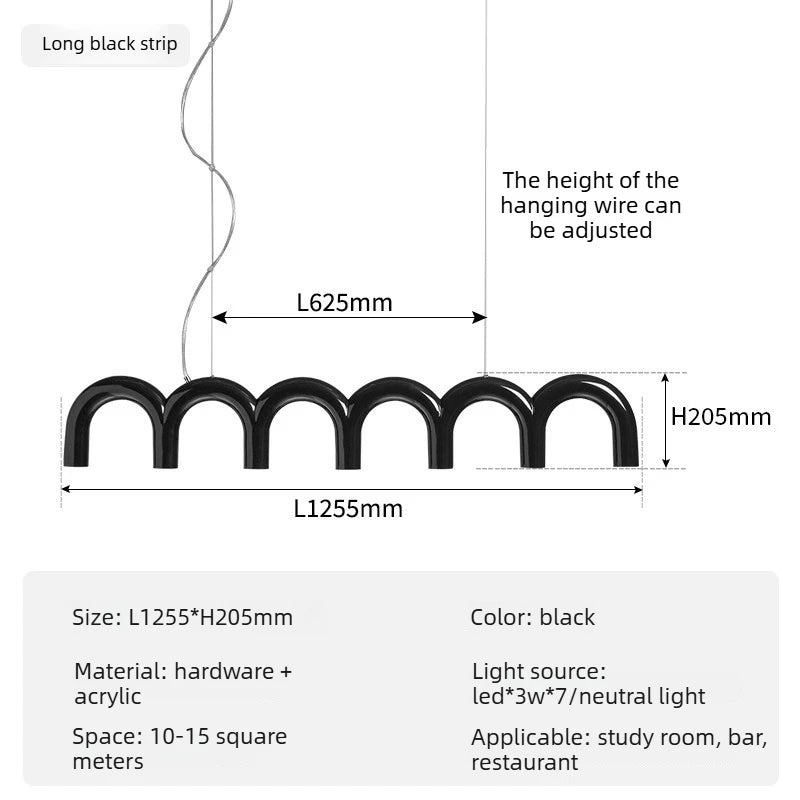 Modern LED Chandelier Minimalist Pendant Light for Restaurant Bar Living Room Kitchen Home Decor Indoor Lighting Hanging Lamp