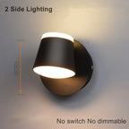 Nordic Indoor LED Wall Lamp with Switch 350 Degrees Rotatable Single Head Bedside Reading Light Hotel Bedroom Sconce Lighting