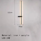 Nordic Lamp Minimalist LED Wall Lights Aluminium Living Room Bedroom Sconce Home Decor Art Design Free Collocation Dropshipping