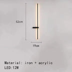 Nordic Lamp Minimalist LED Wall Lights Aluminium Living Room Bedroom Sconce Home Decor Art Design Free Collocation Dropshipping