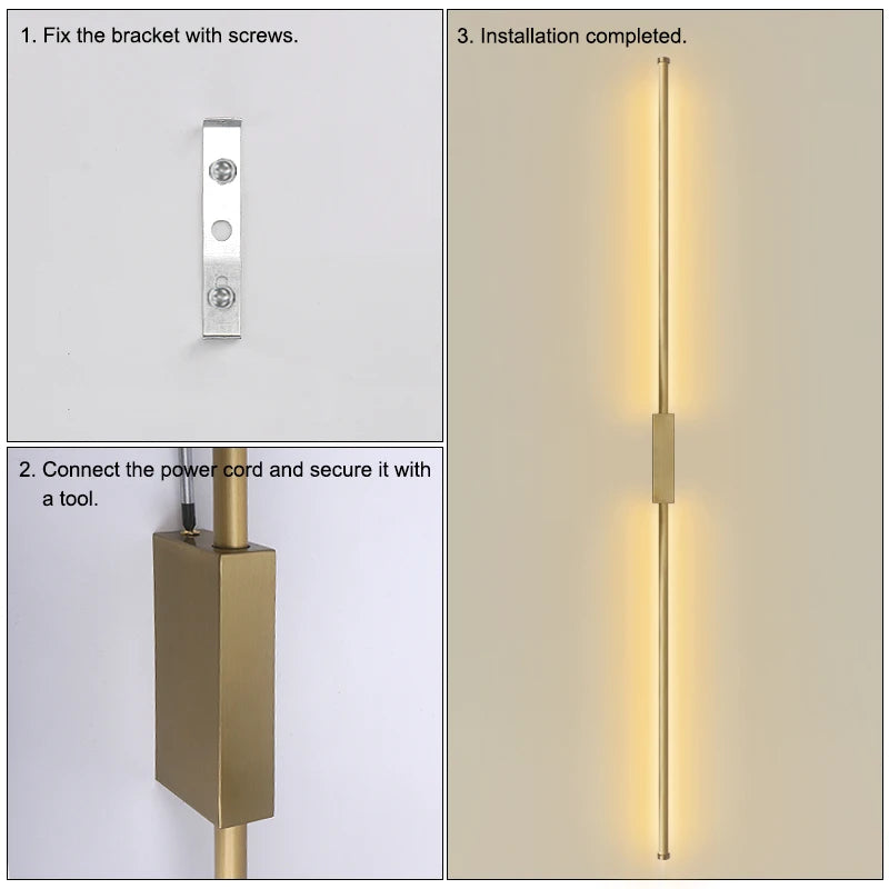 Nordic Style 120CM LED Long Wall Lamp Indoor Long LED Wall Light for Home Decoration Bedroom Living Room Sofa Background