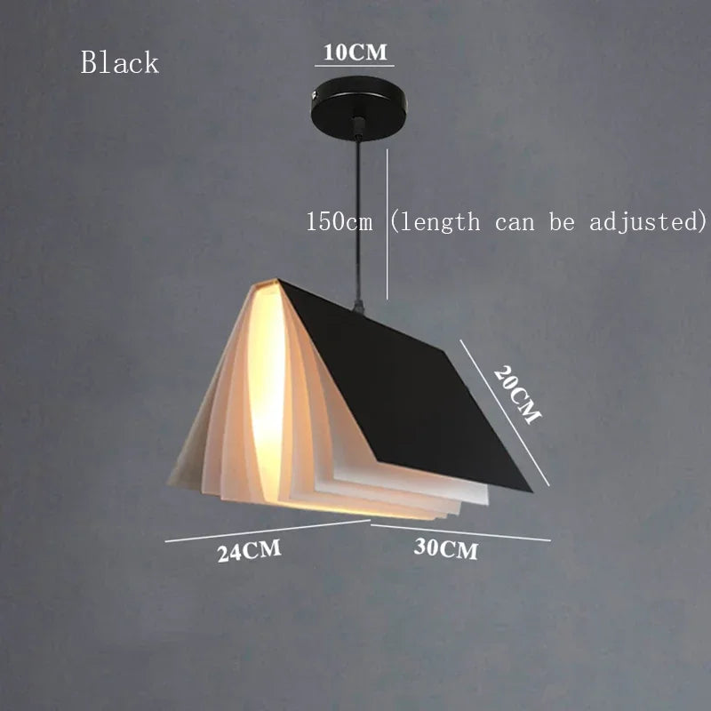 Novelty Pendant Lights Book Decoration Hanging Lampsstudy Room Library Minimalist Staircase Lights for Bookstore Decoration