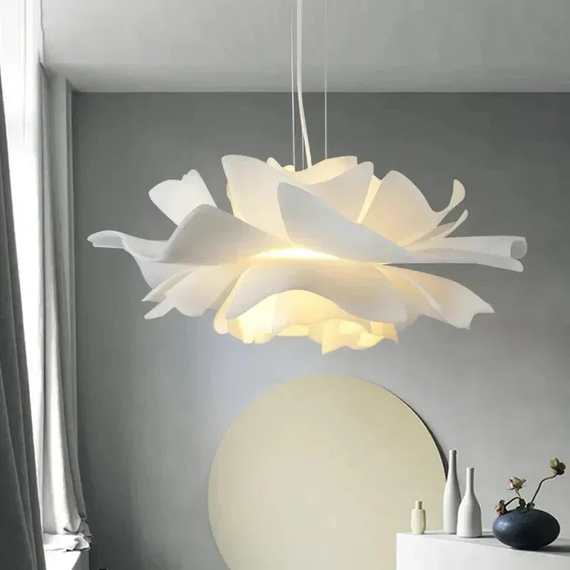 Modern Cream Style Lighting Creative Petal Bedroom Lamp Warm Master Bedroom Room Study Pendant Lamp