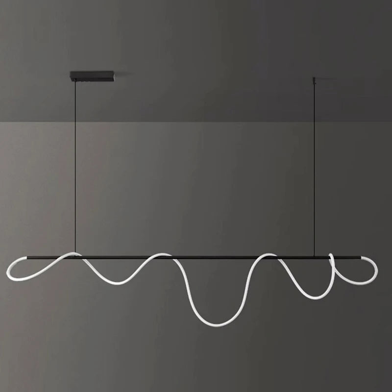 Nordic Home Decor Line Chandeliers for Dining Room Lustre Pendant Lights Hanging Lamps for Ceiling Light Fixture Indoor Lighting