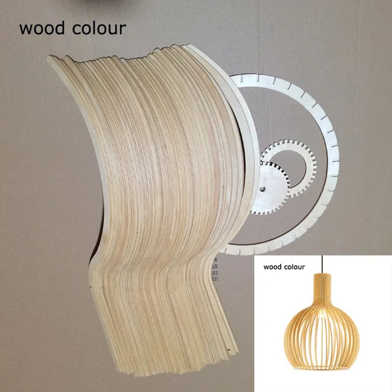 Modern Lighting Wooden Ceiling Hanging Light Nordic Natural Wood Pendant Lamp for Restaurant Hotel Villa Cafe Living Dining Room