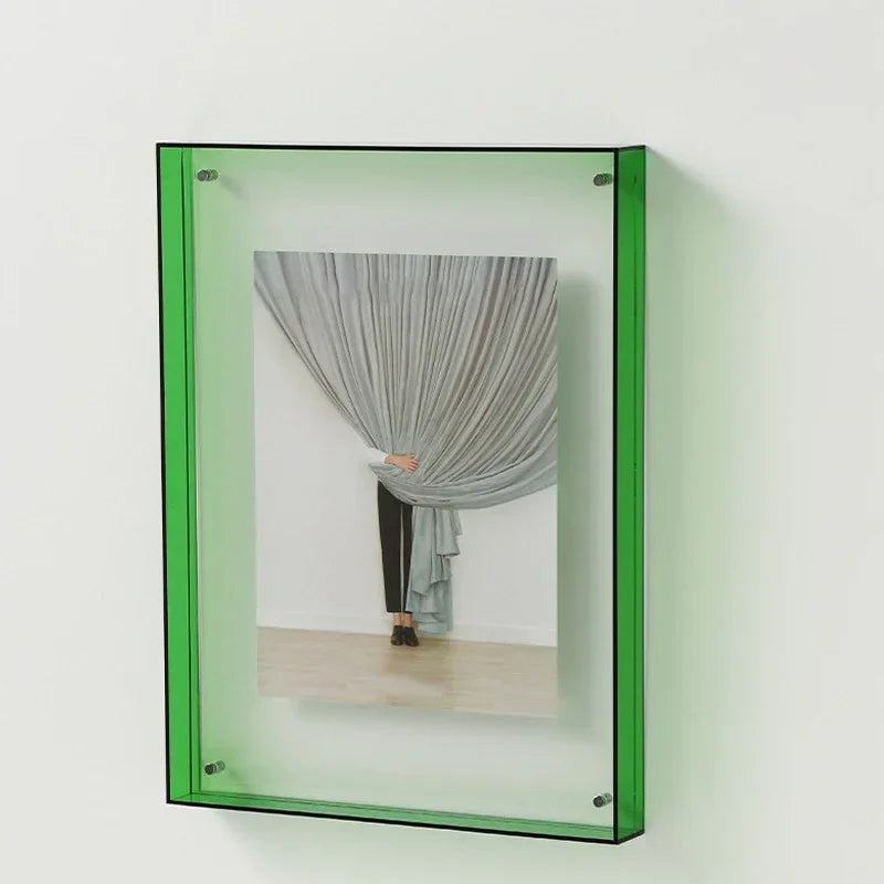 Ins Style Acrylic Photo Frame Colorful Picture Frame without Photos Transparent Table Wall Decoration Hall Bedroom