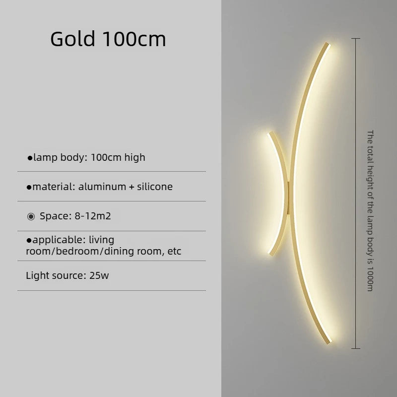 LED Wall Lamp Modern Minimalist Linear Wall Sconce Designer for Bedroom Living Room Hallway Kitchen Home Accent Wall Decor