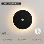 Round Wall Light Sensor Simple Bedroom Bedside Btaircase Corridor Porch Aisle Lamp Touch Dimming Lamps LED Human Body Induction