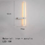 Nordic Lamp Minimalist LED Wall Lights Aluminium Living Room Bedroom Sconce Home Decor Art Design Free Collocation Dropshipping