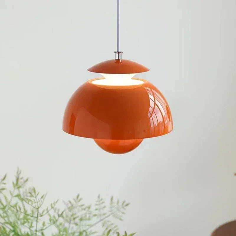 Modern Nordic Danish Designer LED Pendant Light Flower Bud Decor Art Hanging Chandeliers Lamp Home Bedroom Kitchen Bedside Light