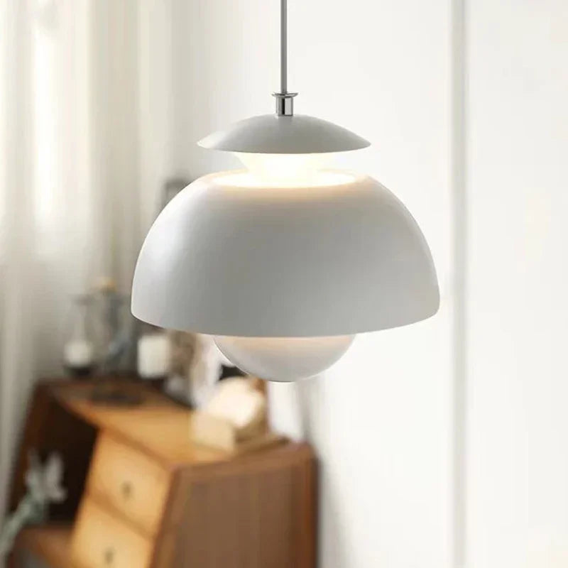 Modern Nordic Danish Designer LED Pendant Light Flower Bud Decor Art Hanging Chandeliers Lamp Home Bedroom Kitchen Bedside Light