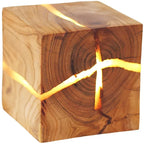 Durable Creative Corridor Light Square Nordic Solid Wood Wall Bedside Lamp
