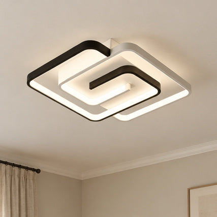 LED-taklampa med rund eller fyrkantig form – Geova – fyrkantig(50 × 50 cm)-50 W / 3- färger utan fjärrkontroll / Voltage 165-265V – produktfokuserad miljöbild