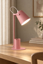 Skrivbordslampa med pennhållare – Penn – rosa / EU-kontakt – produktfokuserad miljöbild