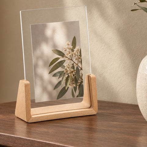Fotoram med trä och akryl – Ulla – 10.2 × 15.2 cm-A – produktfokuserad miljöbild