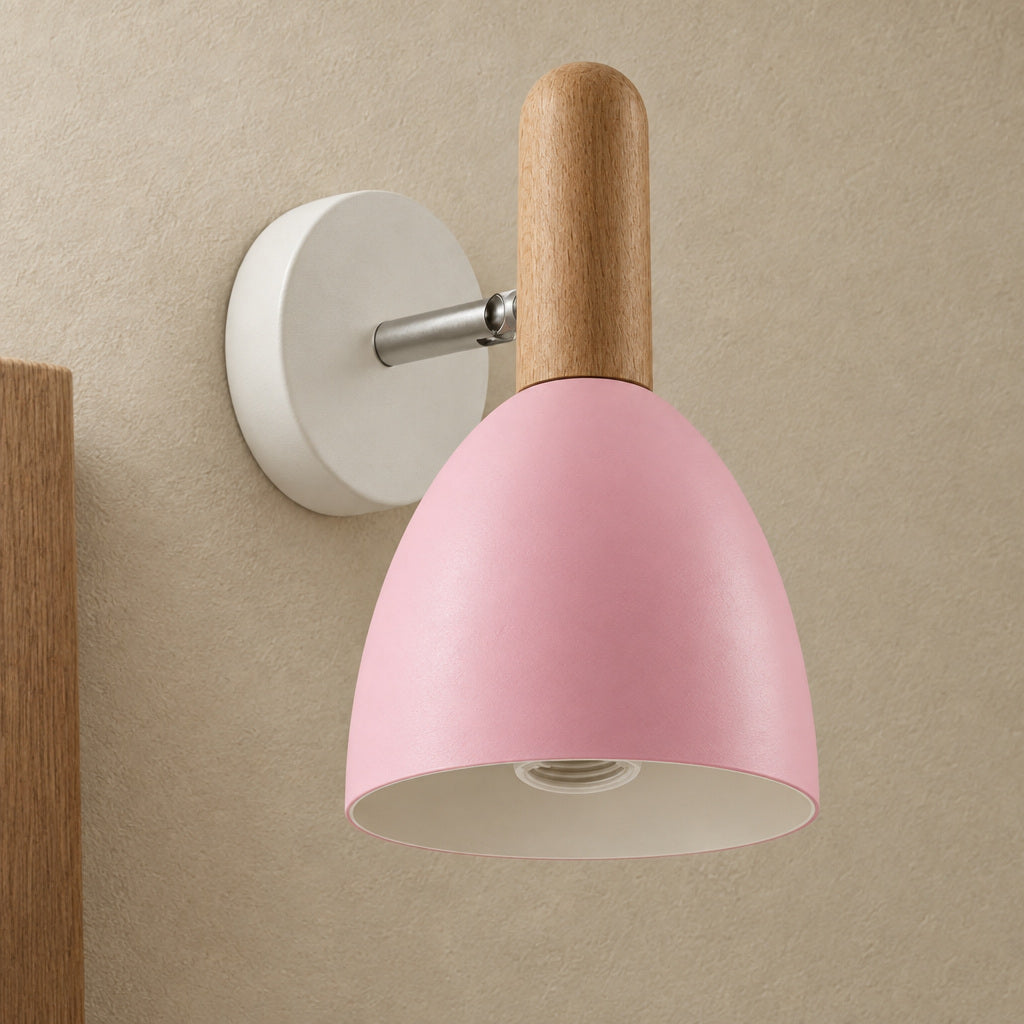 Vägglampa för läshörnan – Läsa – rosa / utan ljuskälla – produktfokuserad miljöbild