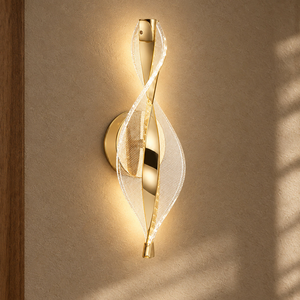 LED-vägglampa med tre ljustoner – Trea – A-tre färgad ljus – produktfokuserad miljöbild