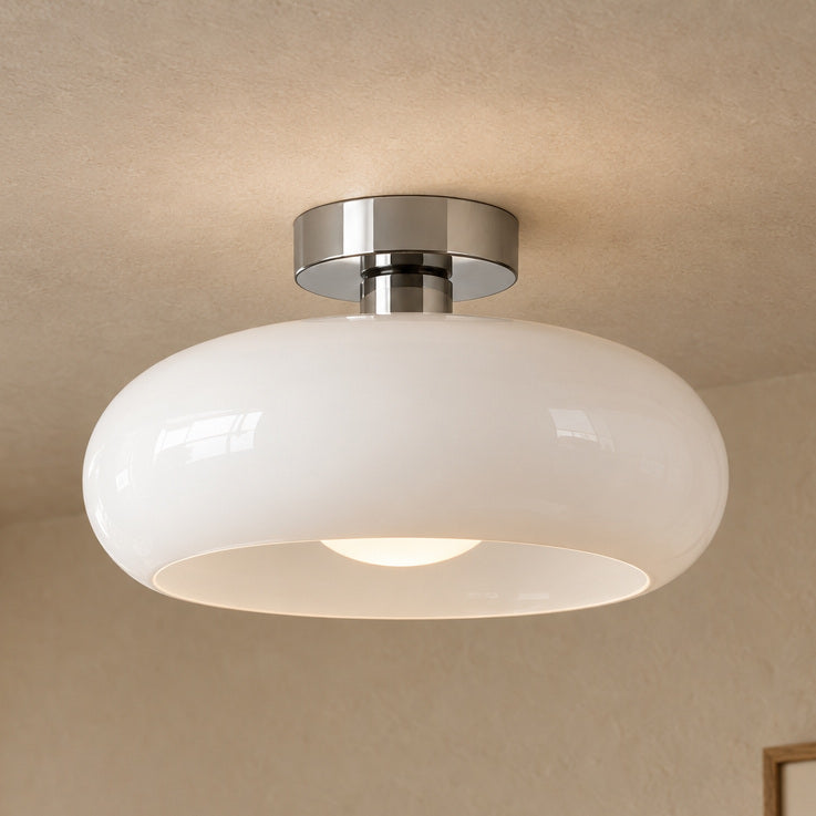 Pendellampa med glasskärm och E27 – Glasro – I / 5 W / varmt ljus – produktfokuserad miljöbild