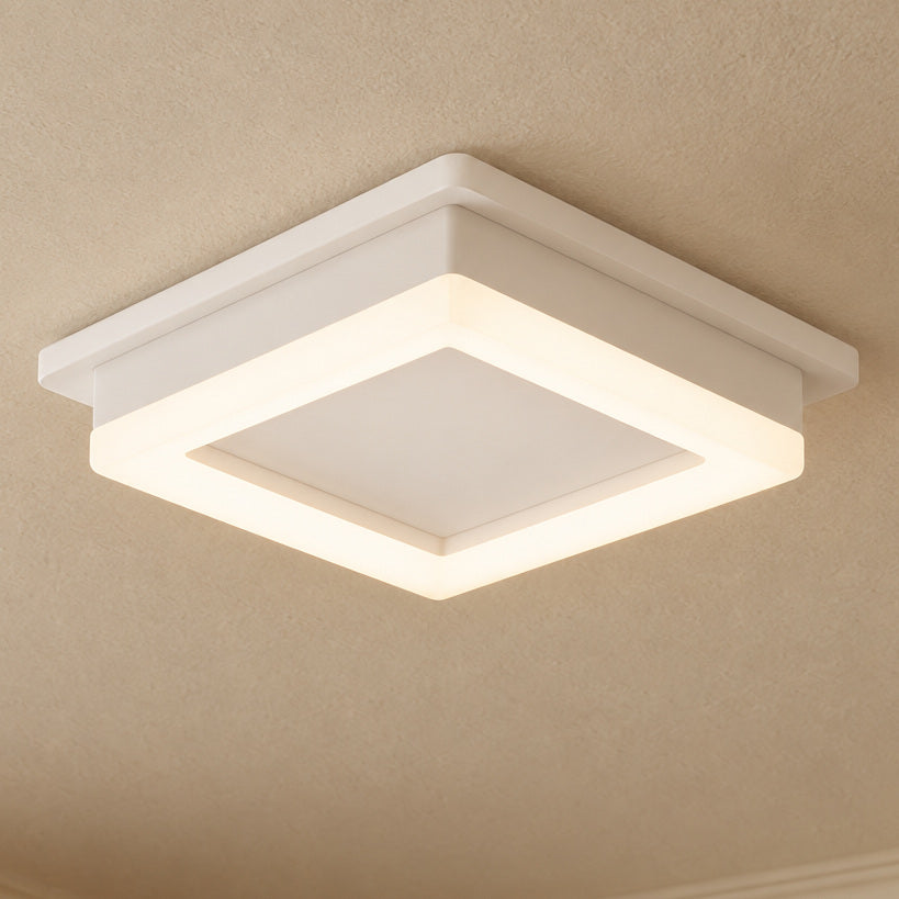 Liten taklampa med tre ljustoner – Tjugo – fyrkantig-20 cm-vit / tre ljustoner – produktfokuserad miljöbild