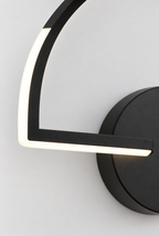 Svart bågformad LED-vägglampa