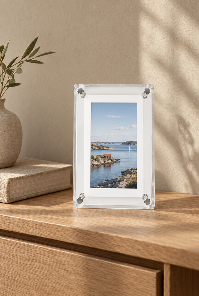 Digital fotoram i klar akryl