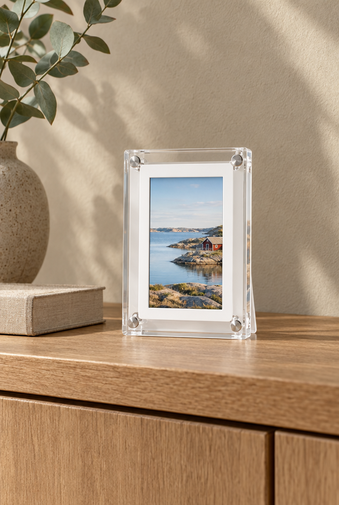 Digital fotoram i klar akryl
