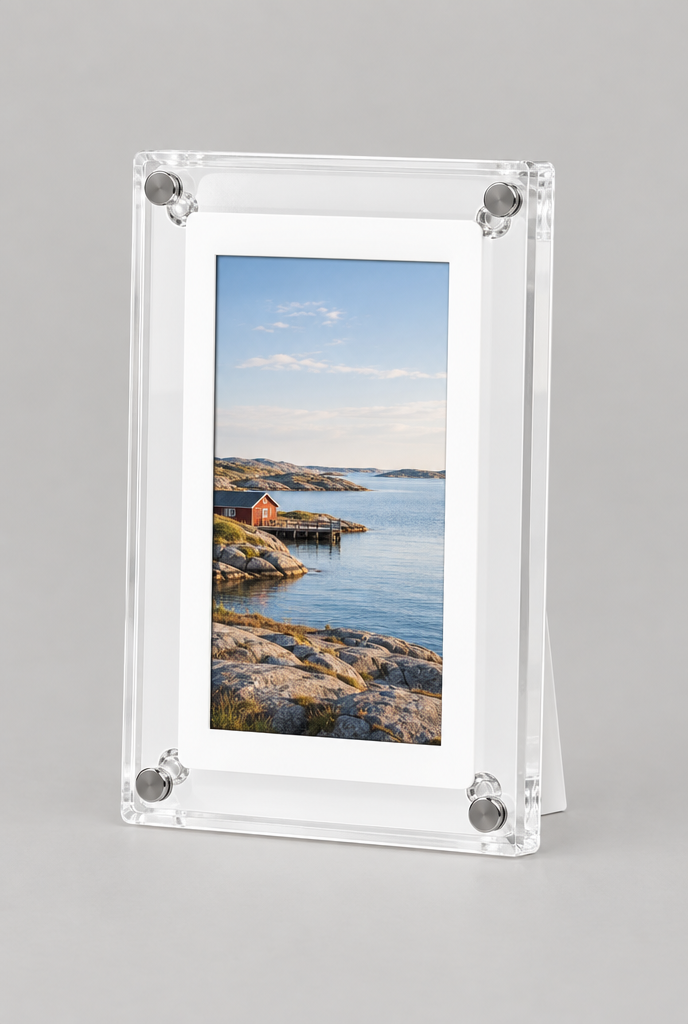 Digital fotoram i klar akryl