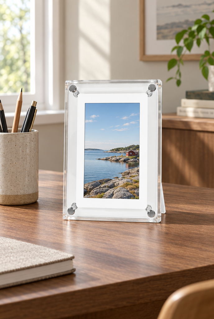 Digital fotoram i klar akryl