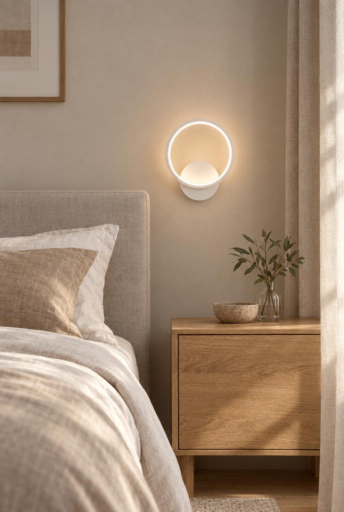 Vägglampa med lysande ring