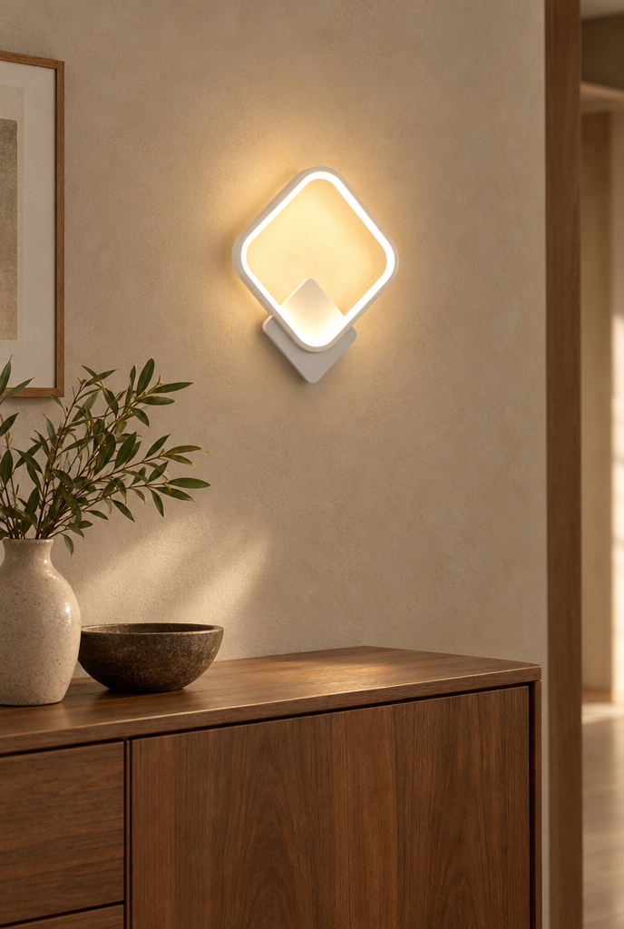 Vägglampa med lysande ring