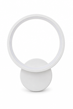 Vägglampa med lysande ring – vit bakgrund