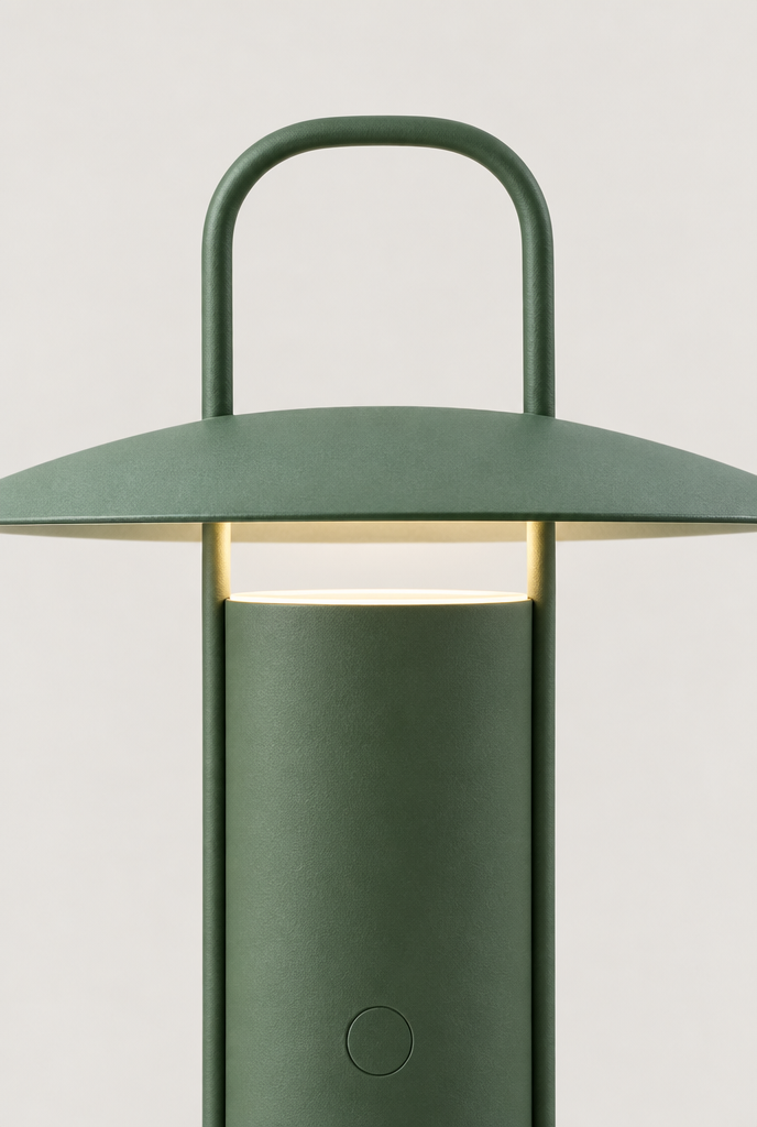 Bärbar bordslampa med handtag