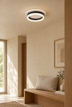 Kompakt LED-plafond med ringformad ljusyta
