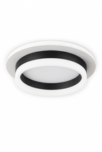 Kompakt LED-plafond med ringformad ljusyta – vit bakgrund