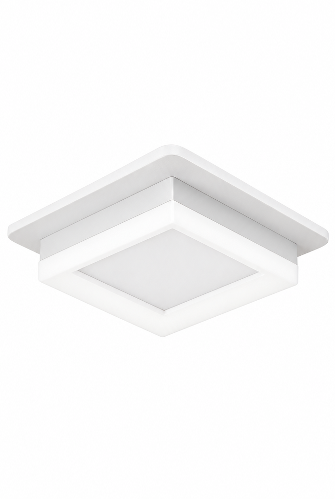 Kompakt LED-plafond med ringformad ljusyta – vit bakgrund