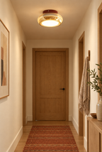 Rund glastaklampa