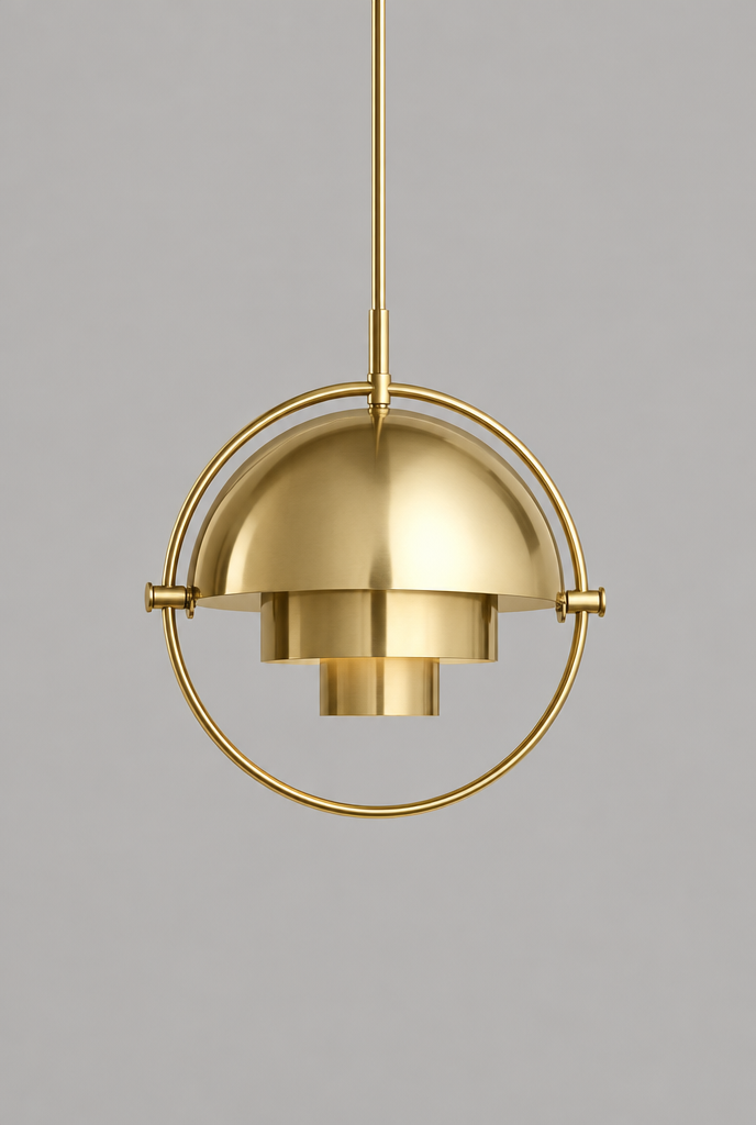Hemton – pendellampa med vridbar kupol och ring